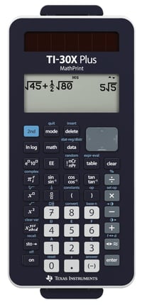 Vedecká školská kalkulačka Texas Instruments TI-30X Plus MathPrint – 4-riadková, solárne a batériové napájanie, tmavomodrá 2