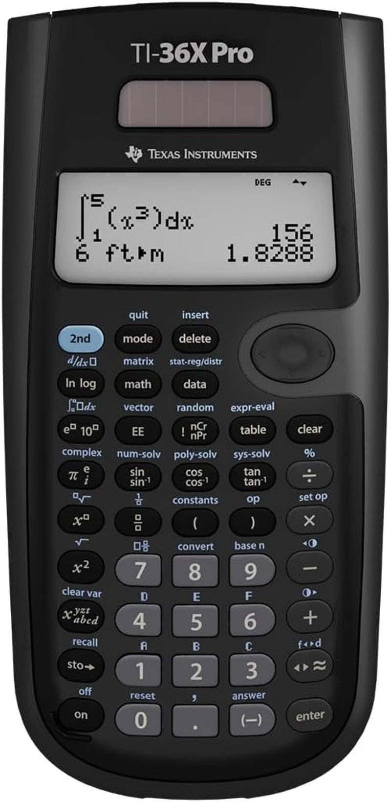 Texas Instruments TI-36X PRO tudományos számológép, 4 soros, francia - fekete