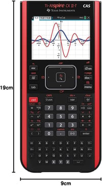 Texas Instruments TI-Nspire CX II-T CAS grafikus számológép, 800 funkció, 3D - fekete/piros 5