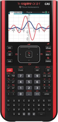 Texas Instruments TI-Nspire CX II-T CAS grafikus számológép, 800 funkció, 3D - fekete/piros 1