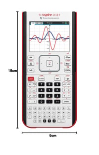 Grafická kalkulačka Texas Instruments TI-Nspire CX II-T, bielo-červená, 3,5-palcový farebný displej, 3D zobrazenie, 90 MB pamäť, nabíjateľná 5