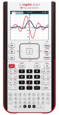 Grafická kalkulačka Texas Instruments TI-Nspire CX II-T, bielo-červená, 3,5-palcový farebný displej, 3D zobrazenie, 90 MB pamäť, nabíjateľná 4