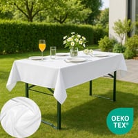 TexDeko obrus na pivný set 250x100 cm antracitový, prateľný na 40 °C, gramáž 170 g/m², na záhradný pivný set 2