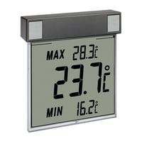 Termometru digital de fereastră TFA Dostmann 30.1025.10 pentru măsurarea temperaturii exterioare, fixare simplă, antracit 1
