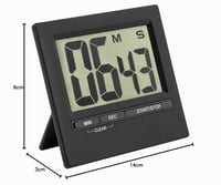 Elektronický časovač a stopky TFA Dostmann 38.2013.01 s veľkým displejom, čierny hliník, 84x16x77 mm 4