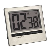 TFA Dostmann 38.2013 elektronički kuhinjski tajmer s memorijskom funkcijom i magnetskim držačem, 84x77 mm, srebrni, brojač za kuhanje jaja 1