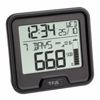 Pluviometru digital wireless TFA Dostmann 47.3005.01 Drop – alarmă 24 de ore, istoric pe 12 luni, auto-golire, negru 2