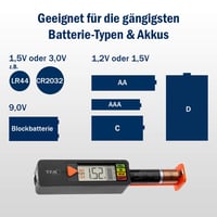 TFA Dostmann BatteryCheck digitális elemteszter AAA AA C D gombelem 9V 2