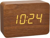 TFA Dostmann Clocco Fa Hatású Rádiójel Vezérelt Ébresztőóra Dizájn - Brown/Orange 1
