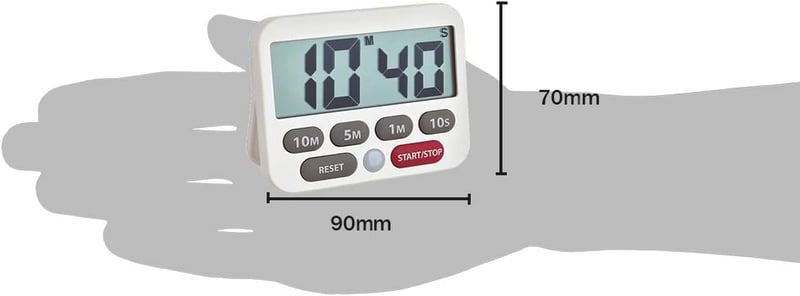 TFA Dostmann digitális időzítő és stopper funkciós konyhai timer - White