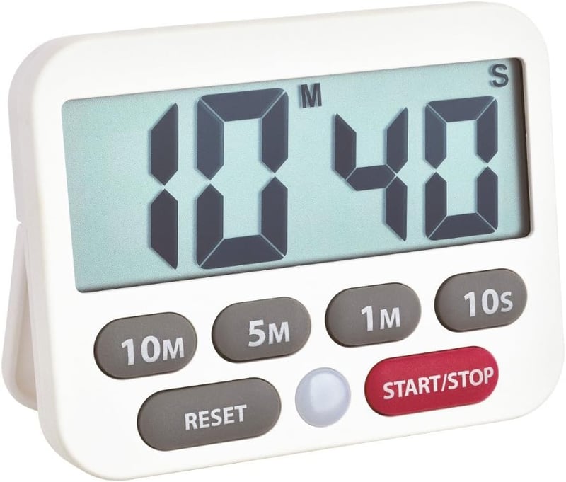TFA Dostmann digitális időzítő és stopper funkciós konyhai timer - White