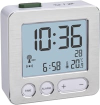 TFA Dostmann digitális rádiójel vezérelt ébresztőóra 60.2545 - Silver 7