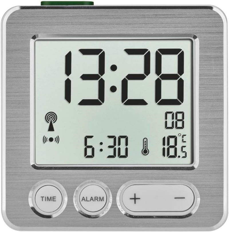 TFA Dostmann digitális rádiójel vezérelt ébresztőóra 60.2545 - Silver