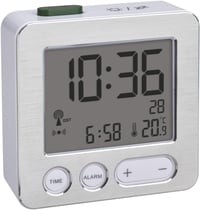TFA Dostmann digitális rádiójel vezérelt ébresztőóra 60.2545 - Silver 2
