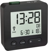 TFA Dostmann digitális rádiójel vezérelt ébresztőóra fekete, egyedi - Black 1