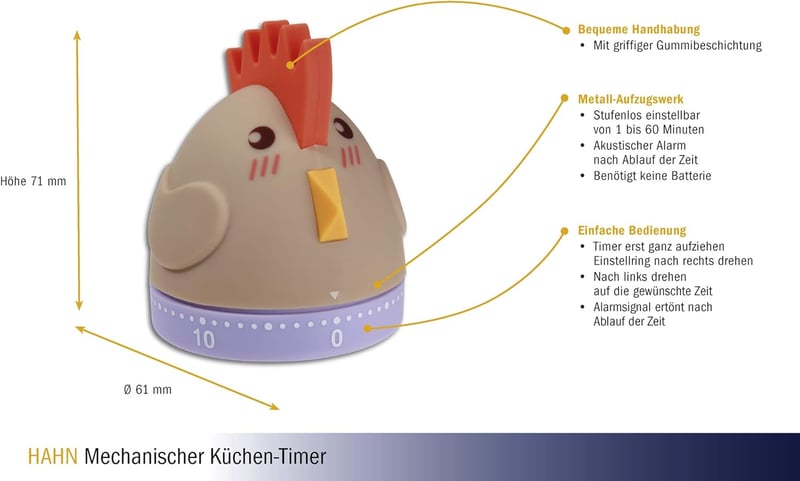 TFA Dostmann Konyhai Időzítő Digitális Percmérő - rooster