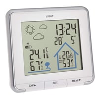 TFA Dostmann Life 35.1153 digitalna bežična meteorološka stanica za unutarnju i vanjsku upotrebu, mjerenje vlažnosti i temperature, pozadinsko osvjetljenje, vremenski simboli, bijela 1