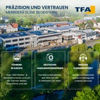 TFA Dostmann 60.4521.01 Digitálne nástenné hodiny XL čierne, vonkajšia a vnútorná teplota, rádiom riadené, dátum, deň v týždni, 360x235x28 mm 6