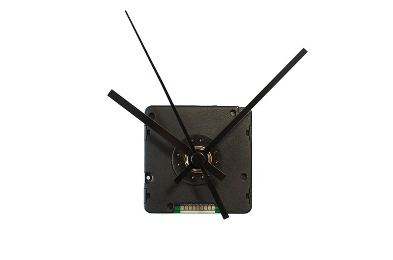 TFA Dostmann Rádiom riadený hodinový strojček s 2 súpravami ručičiek, príslušenstvo k nástenným hodinám, čierny, 56x37x56 mm