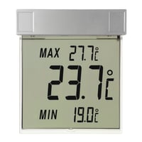 TFA Dostmann Vision digitalni termometar za prozor s vanjskom temperaturom, 30.1025, veliki zaslon, samoljepljiv, min-max vrijednosti, 97x22x105 mm, srebrni 2