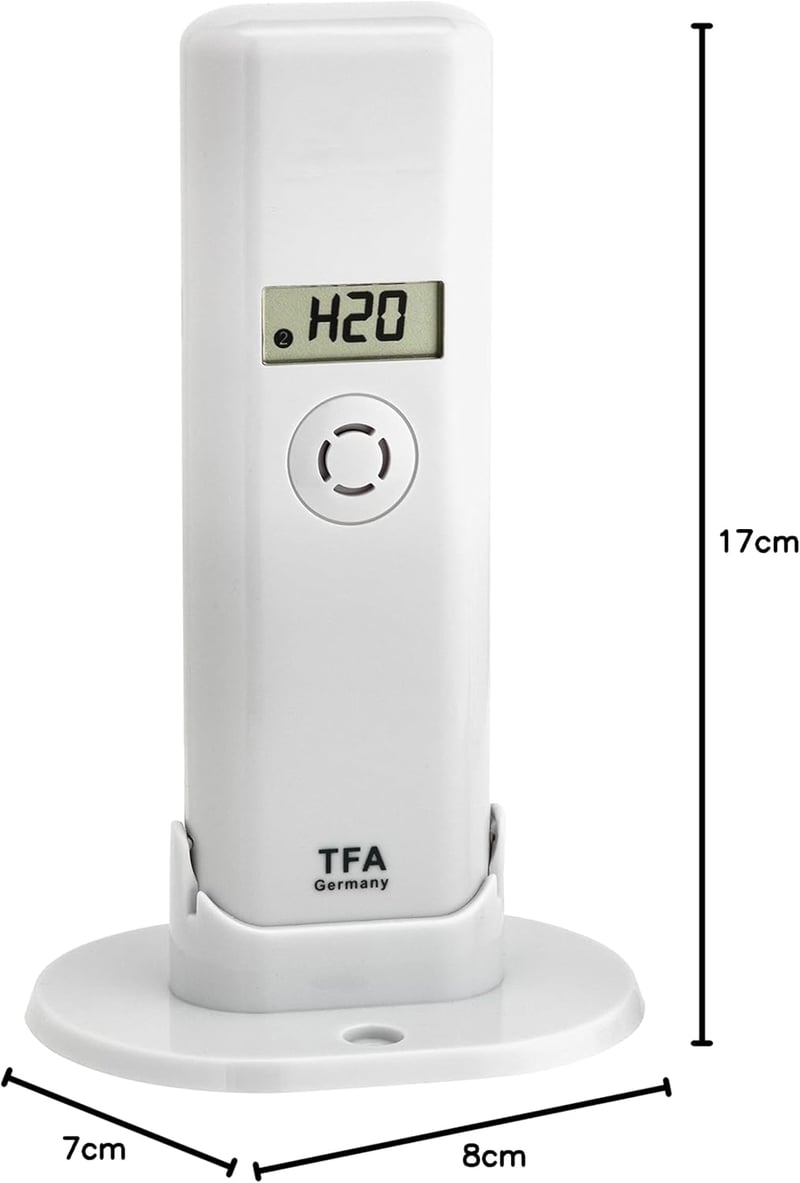 TFA Dostmann WeatherHub Thermo-Hygro Adó Vízérzékelővel, Okosotthon, Hőmérséklet és Páratartalom Mérő