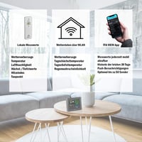 Stație meteo Wi-Fi TFA Dostmann, negru, prognoză profesională și aplicație gratuită 3
