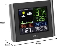 Stație meteo Wi-Fi TFA Dostmann, negru, prognoză profesională și aplicație gratuită 6
