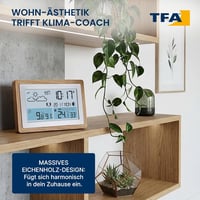 TFA Dostmann Wireless Időjárásállomás Fa Kerettel, Beltéri-Kültéri Hőmérő 4