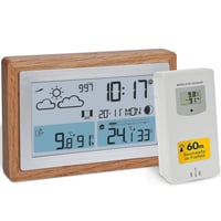 TFA Dostmann Wireless Időjárásállomás Fa Kerettel, Beltéri-Kültéri Hőmérő 1