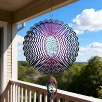 TFANUO Rozsdamentes Acél Szélcsengő 25cm Forgó Kinetic Windmobile Ablak Kert Dekoráció 1