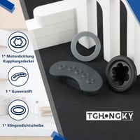 TGHongKy Spojka motora pre Thermomix TM31 – Náhradné gumové tesnenia, tesnenie hriadeľa motora a spojovací diel 7