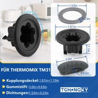 TGHongKy Spojka motora pre Thermomix TM31 – Náhradné gumové tesnenia, tesnenie hriadeľa motora a spojovací diel 3