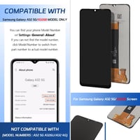 TGHongKy Samsung Galaxy A32 5G LCD kijelző csere fekete touchscreen digitalizáló 3