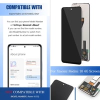 TGHongKy Xiaomi Redmi 10 4G kijelző csere LCD érintőképernyő digitalizáló panel fekete 3