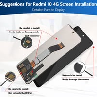 TGHongKy Xiaomi Redmi 10 4G kijelző csere LCD érintőképernyő digitalizáló panel fekete 5