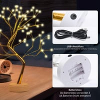 TGKYK LED Bonsai drvo stolna lampa sa 108 LED žaruljica, toplo bijela, USB i baterijsko napajanje, božićna dekoracija za interijere, vjenčanja i blagdane 6