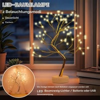 TGKYK LED Bonsai drvo stolna lampa sa 108 LED žaruljica, toplo bijela, USB i baterijsko napajanje, božićna dekoracija za interijere, vjenčanja i blagdane 5