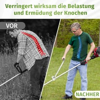 TGNISI Ergonomikus Fűnyírógép Fogantyú Vállpánttal Sokoldalú Gyomirtóhoz 2