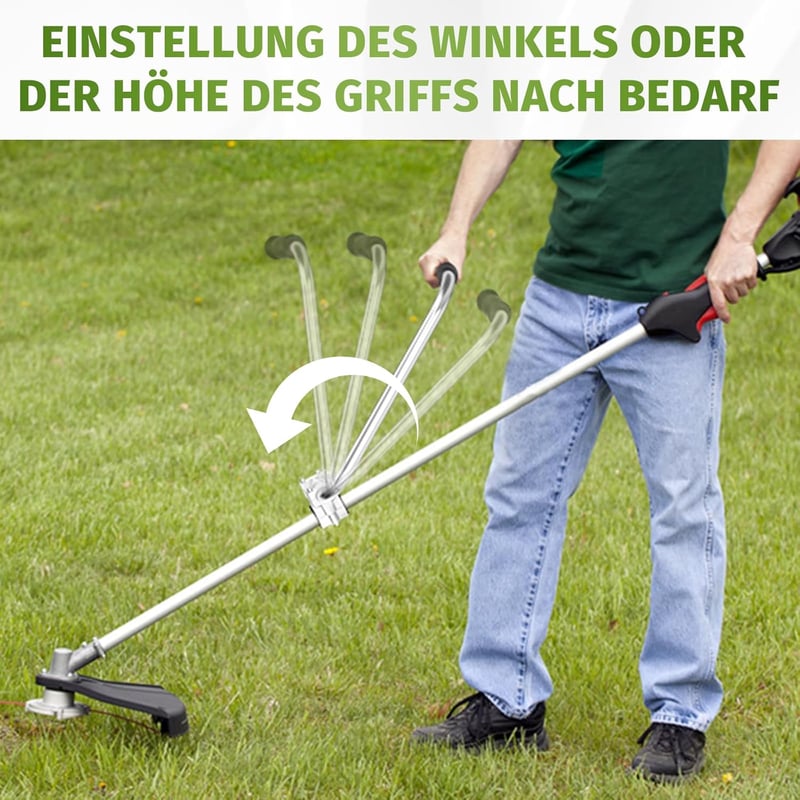 TGNISI Ergonomikus Fűnyírógép Fogantyú Vállpánttal Sokoldalú Gyomirtóhoz
