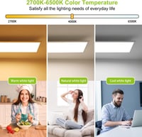 Thanger LED Mennyezeti Lámpa 100x25 cm, 28W Szabályozható Fényerő, Távirányítóval, 2700K-6500K Meleg-Hideg Fehér, Memória Funkcióval, Konyha 2