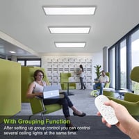 Thanger LED Mennyezeti Lámpa 100x25 cm, 28W Szabályozható Fényerő, Távirányítóval, 2700K-6500K Meleg-Hideg Fehér, Memória Funkcióval, Konyha 4