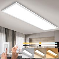 Thanger LED Mennyezeti Lámpa 100x25 cm, 28W Szabályozható Fényerő, Távirányítóval, 2700K-6500K Meleg-Hideg Fehér, Memória Funkcióval, Konyha 1
