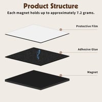 Thboxes 500 buc. plăcuțe magnetice autoadezive 10 x 10 mm pentru școală, birou și bricolaj 3