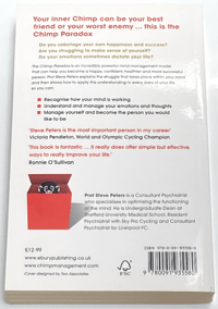 The Chimp Paradox – carte de psihologie de Prof. Steve Peters (copertă broșată, 2012) – Prima ediție, bestseller în limba engleză 2