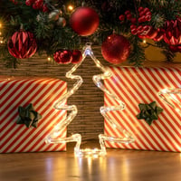 The Christmas Workshop LED Karácsonyfa Dekoráció - Akril Fénydekoráció 76 Meleg Fehér Fénnyel, 6 Órás Időzítővel, Bel- és Kültéri Használatr 6