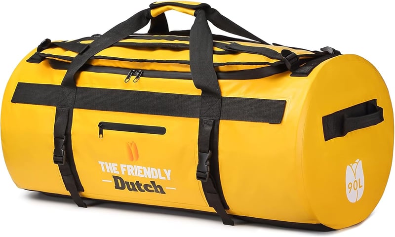 The Friendly Dutch 90L Vízálló Sporttáska Utazáshoz és Hátizsákként - Yellow