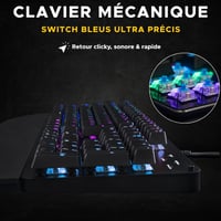 THE G-LAB Bluetooth Billentyűzet AZERTY Francia Fekete Vezeték Nélküli 2