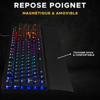 THE G-LAB Bluetooth Billentyűzet AZERTY Francia Fekete Vezeték Nélküli 4