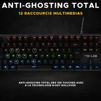 THE G-LAB Bluetooth Billentyűzet AZERTY Francia Fekete Vezeték Nélküli 5
