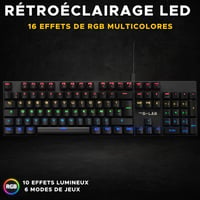 THE G-LAB Bluetooth Billentyűzet AZERTY Francia Fekete Vezeték Nélküli 3